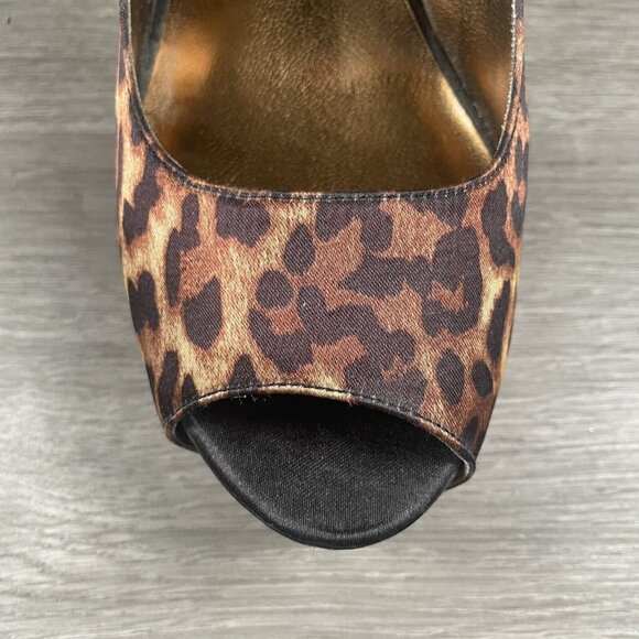 Steve Madden Womens Peep Toe Leopard Print High Heels Shoes Size 10M P-LIMAA - Picture 13 of 16